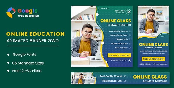Online Class Animated Banner GWD