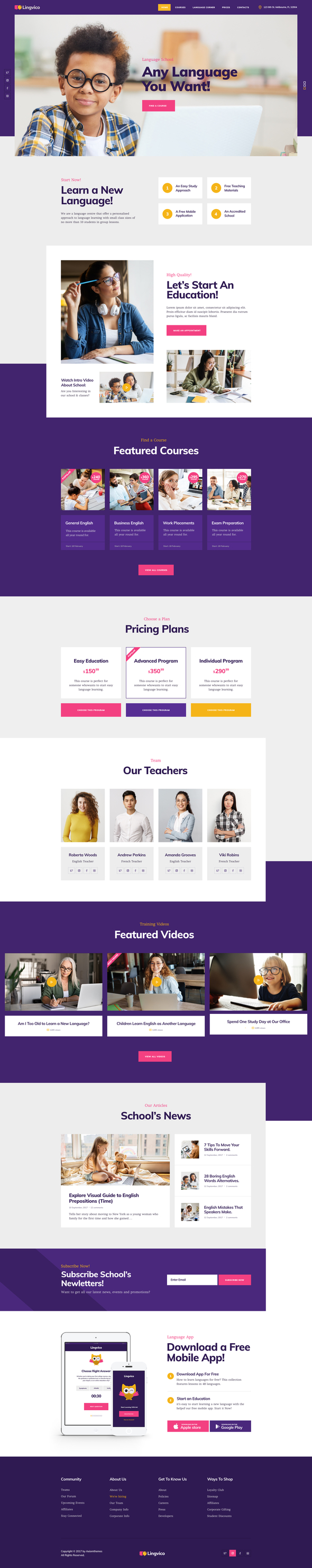 Distance Education Language Center & Training Courses Template Kit by