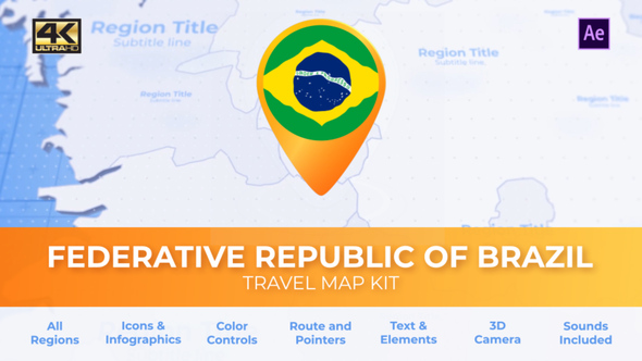 Brazil Map - Federative Republic of Brazil Travel Map