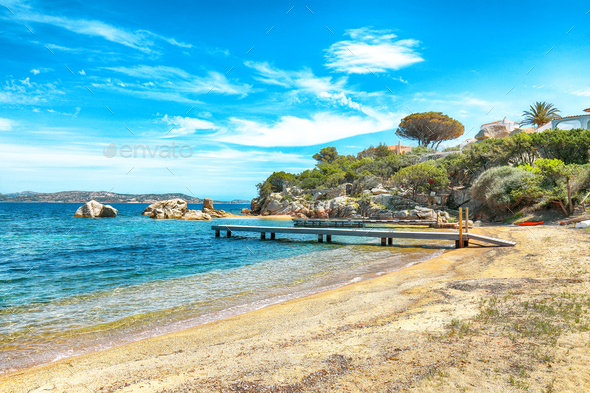 Captivating view of beach on Porto Rafael resort. Picturesque seascape of Mediterranean sea. - Stock Photo - Images