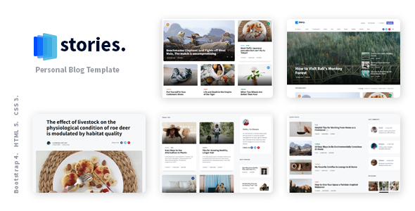 Extraordinary Stories - Personal Blog HTML Template