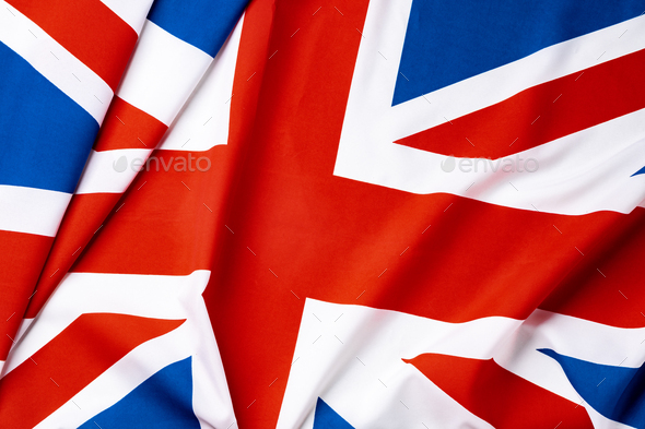 Union Jack flag of the United Kingdom Stock Photo by FabrikaPhoto