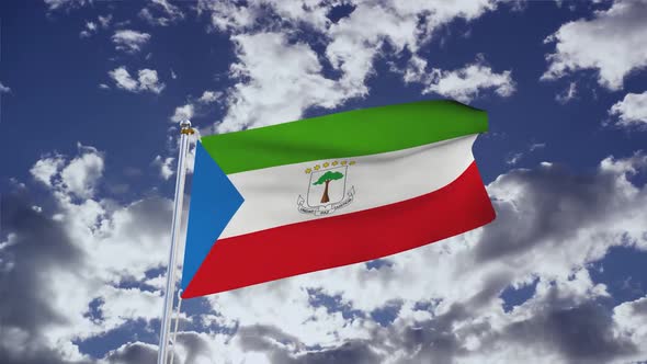 Equatorial Guinea Flag With Sky alt