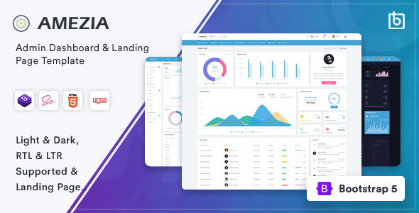 Extraordinary Amezia - Bootstrap 5 Admin & Dashboard Template