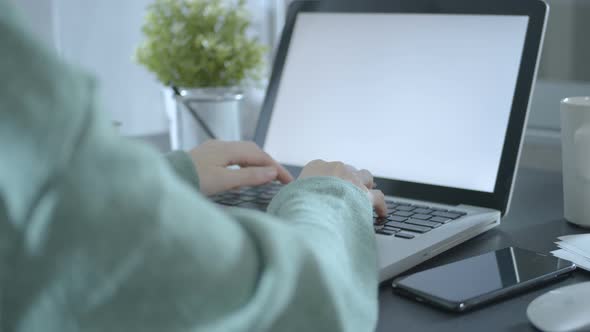 Female Use Laptop At Home alt