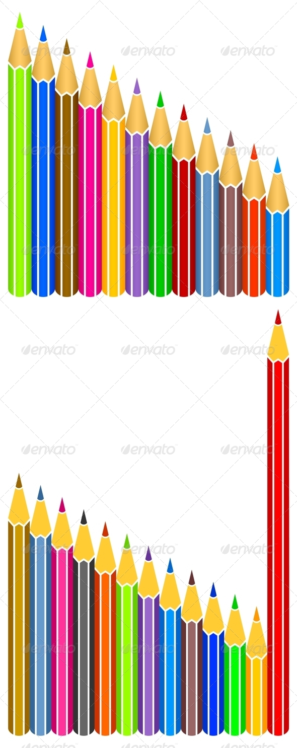 Colored pencils. - Objects Vectors