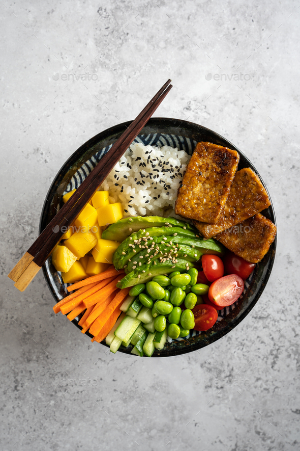 Tofu Poke Bowl with Mango