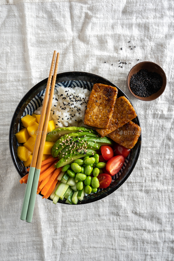 Tofu Poke Bowl with Mango