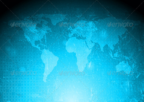 Abstract hi-tech grunge design - Technology Conceptual