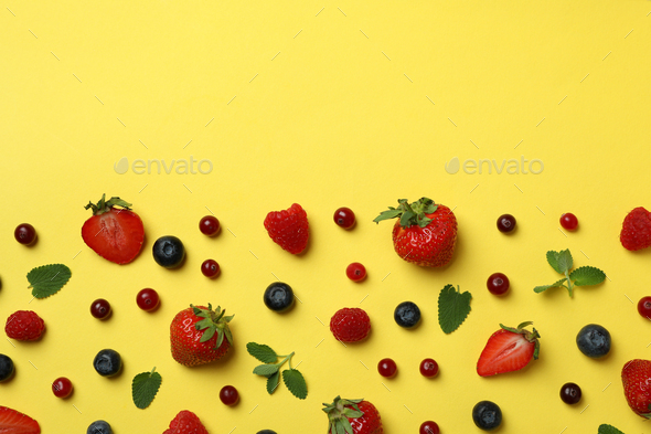 Fresh fruits mixed.Tasty fruits background. Stock Photo