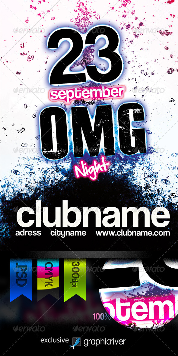 Omg Night Flyer - Clubs & Parties Events