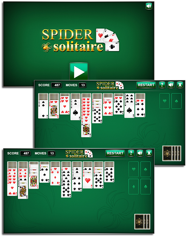 double click spider solitaire windows
