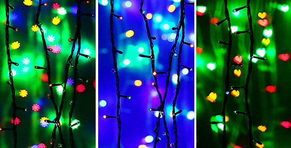 New Year Illumination Garland Decoration (3-Pack)