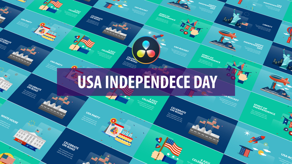 USA Independence Day Animation | DaVinci Resolve