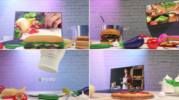 Cooking logo intro - VideoHive 32605664