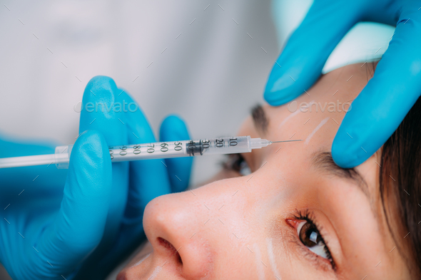 Anti-Aging Treatment. Dermal Filler Injection