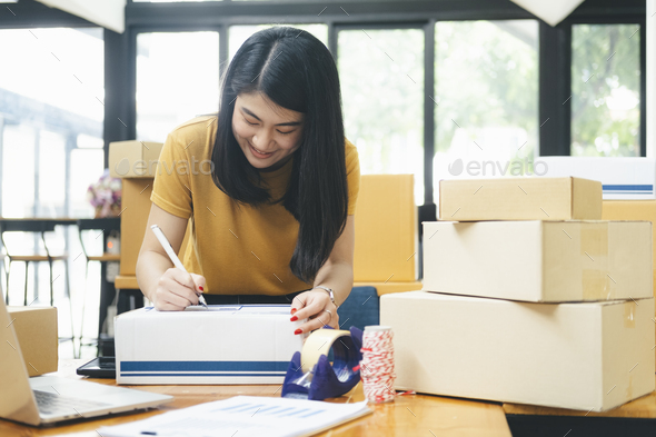 Online business. Online seller. - Stock Photo - Images