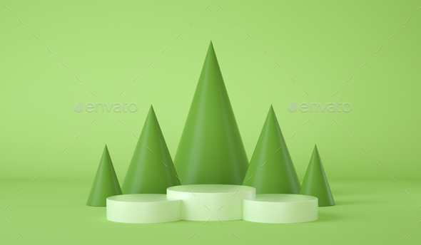 Abstract background with a podium. Modern background for product design. 3d render