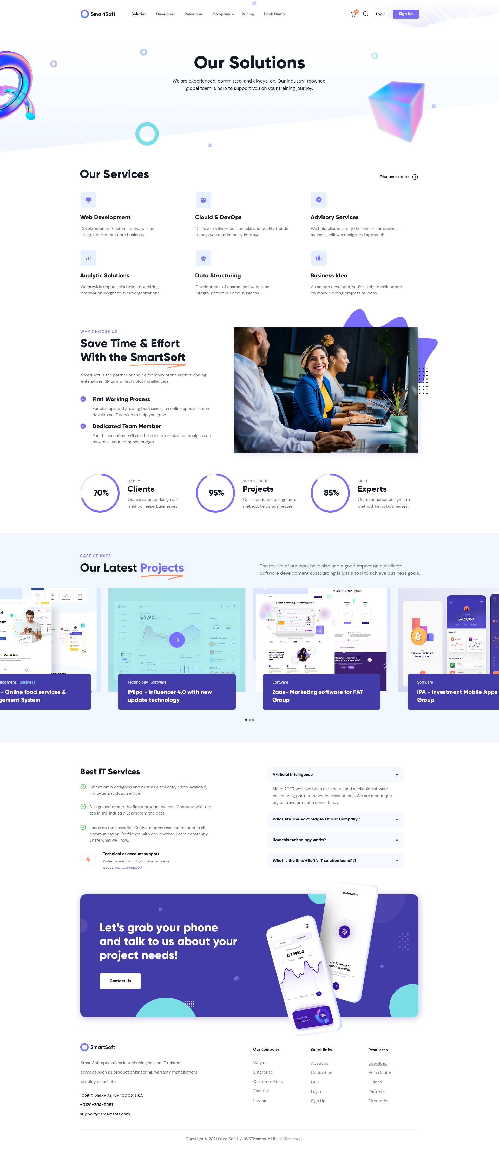 SmartSoft - Technology IT Solutions & Services PSD template by jwsthemes