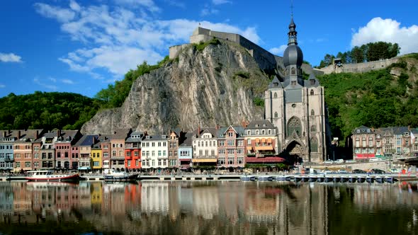 View of Dinant Town, Belgium alt