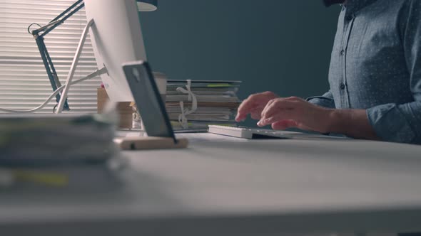 Businessman cleaning hands with sanitizer