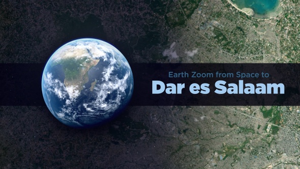 Dar es Salaam (Tanzania) Earth Zoom to the City from Space