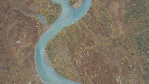 Top View of Winding Blue River alt