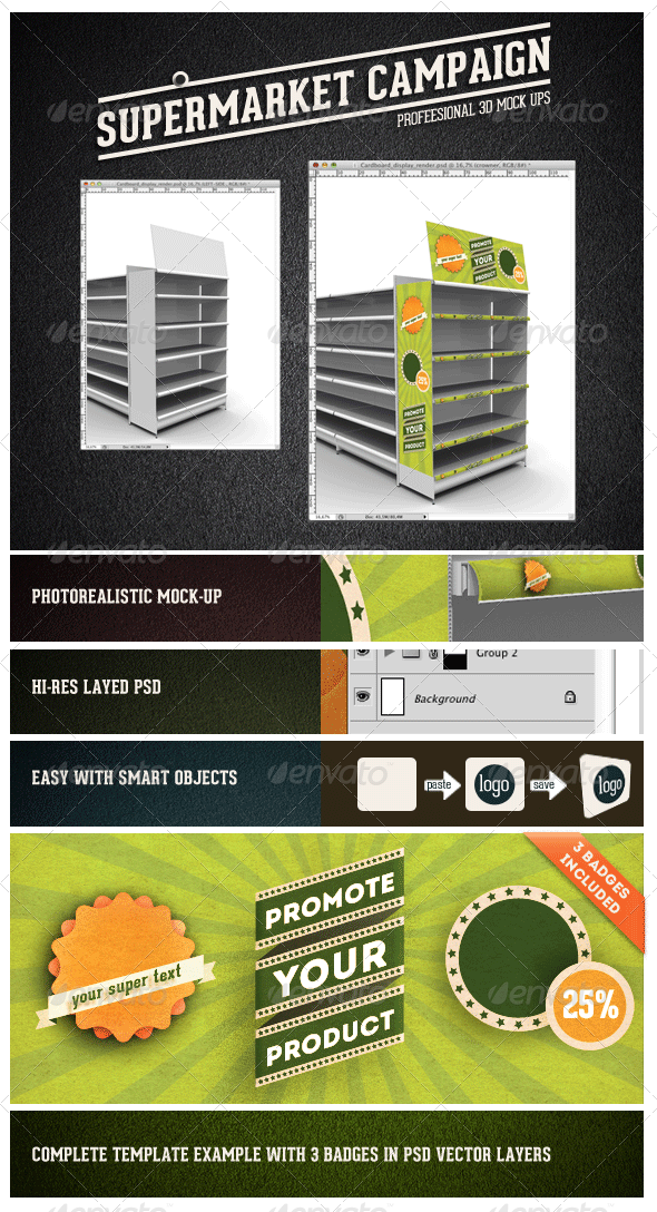 Supermarket Campaign Mock-up by Patiom | GraphicRiver
