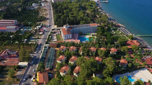 Aerial View Hotels Beldibi Village Turkey alt