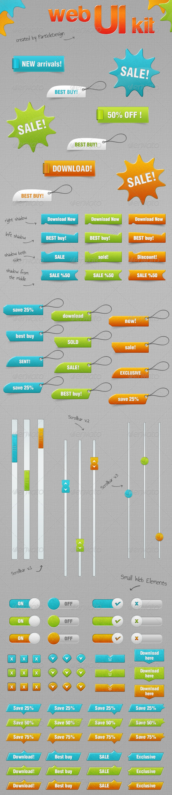 Web UI Kit - Buttons Web Elements