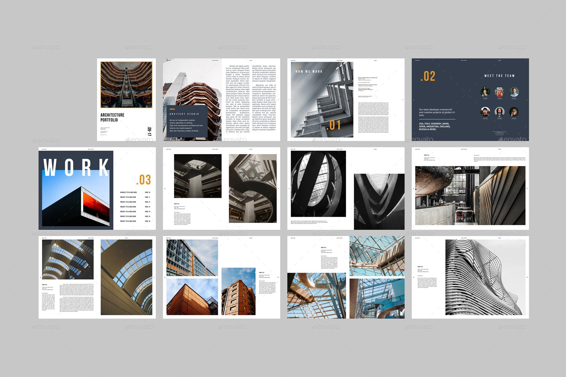 Architecture Portfolio Brochure, Print Templates | GraphicRiver