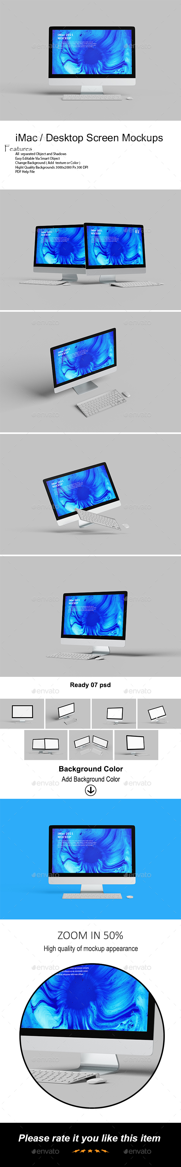 iMac / Desktop Screen Mockups