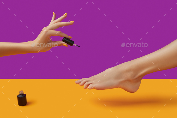 summer nail hand and foot