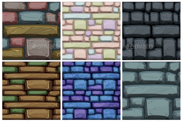 Cobble Stones Seamless Texture Multicolored Roads
