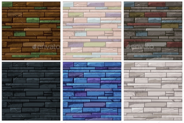 Seamless Pattern Stone Brick Old Wall