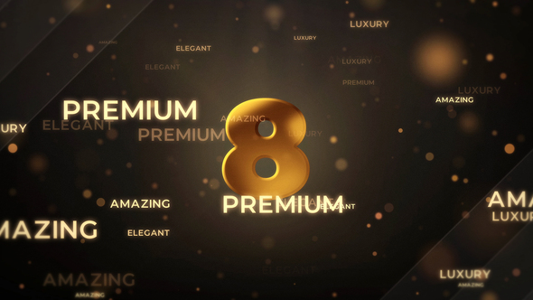 Gold Countdown Intro - Premiere Pro