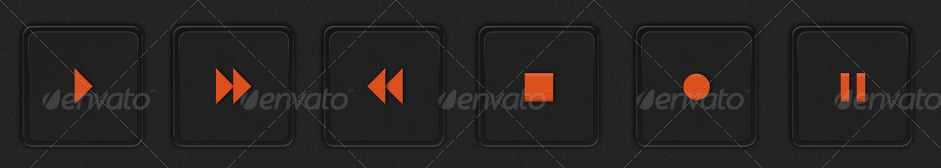 Dark Analog UI Set, Web Elements | GraphicRiver