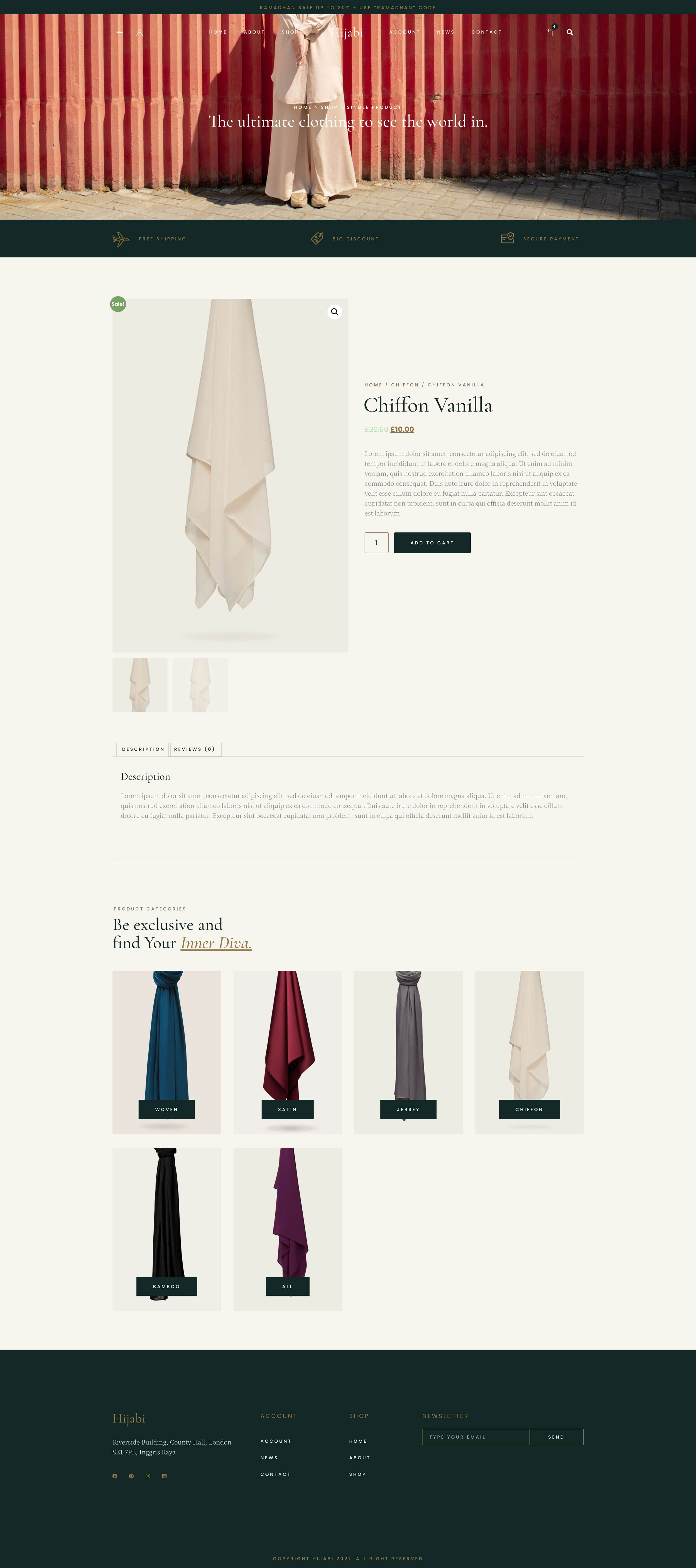 Hijabi Shop Woocommerce Elementor Template Kit by ibeydesign