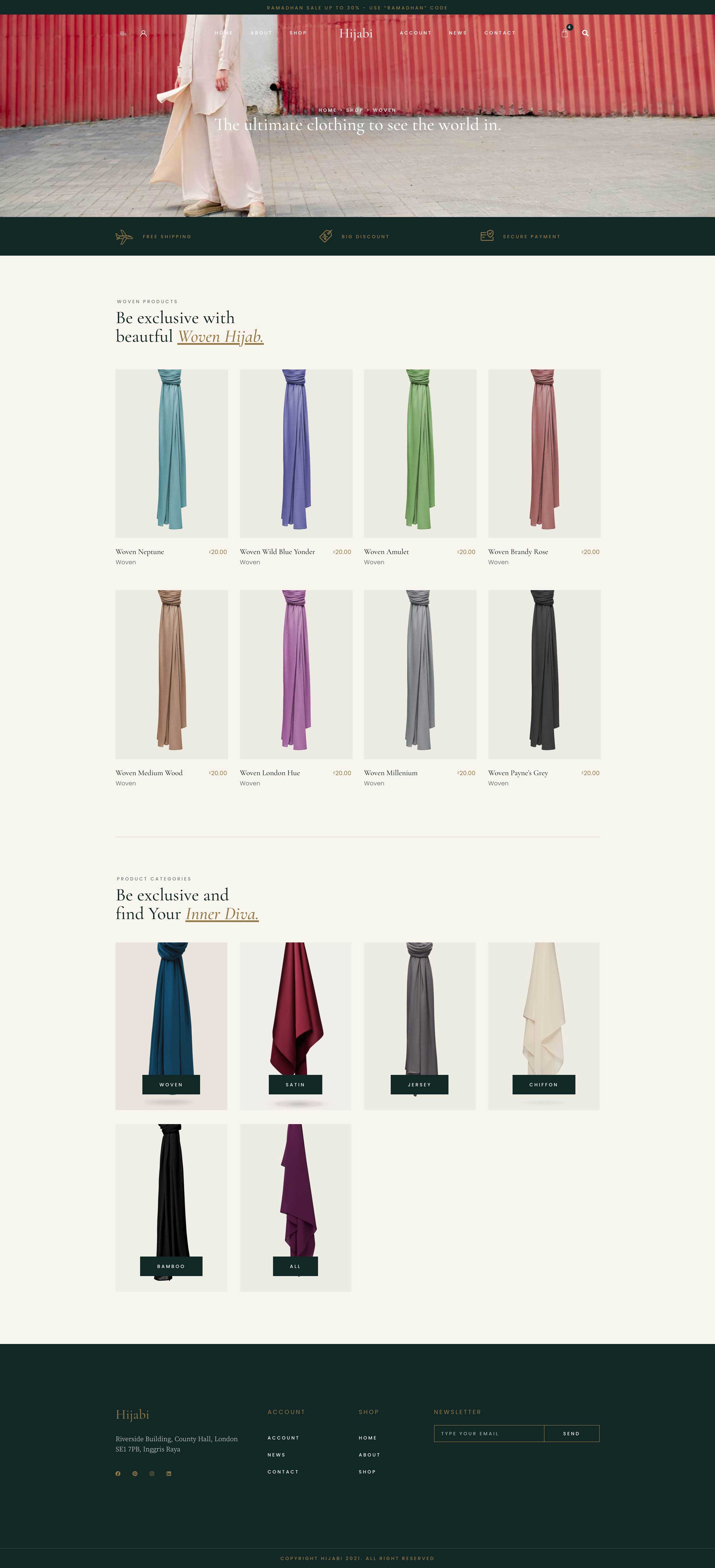 Hijabi Shop Woocommerce Elementor Template Kit by ibeydesign