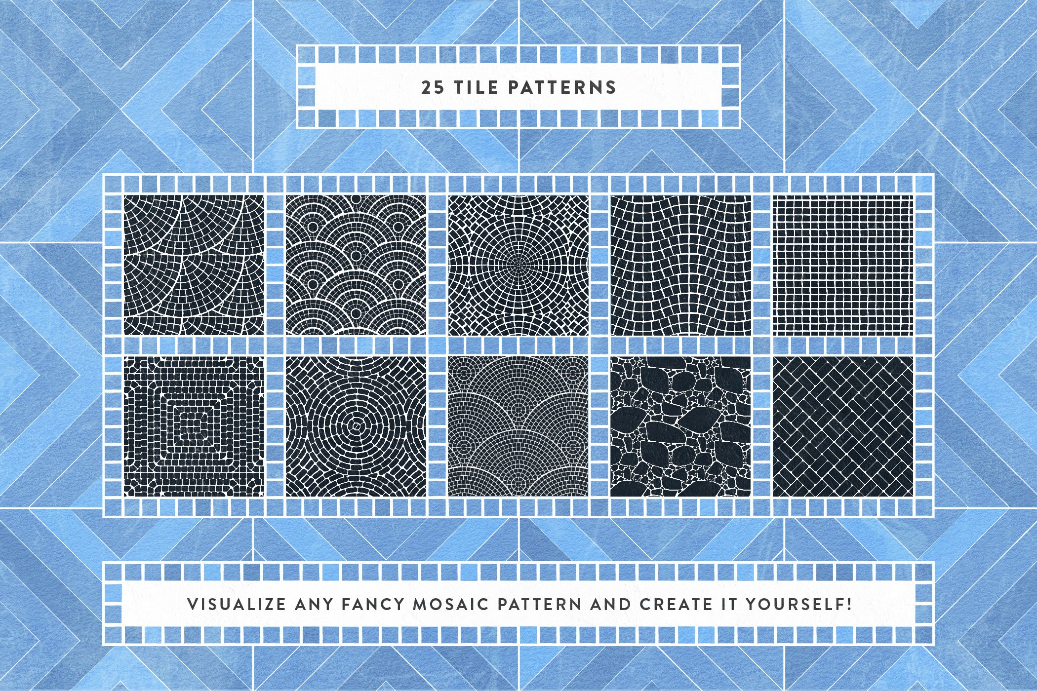Mosaic Tile Illustrator Brushes, Addons GraphicRiver