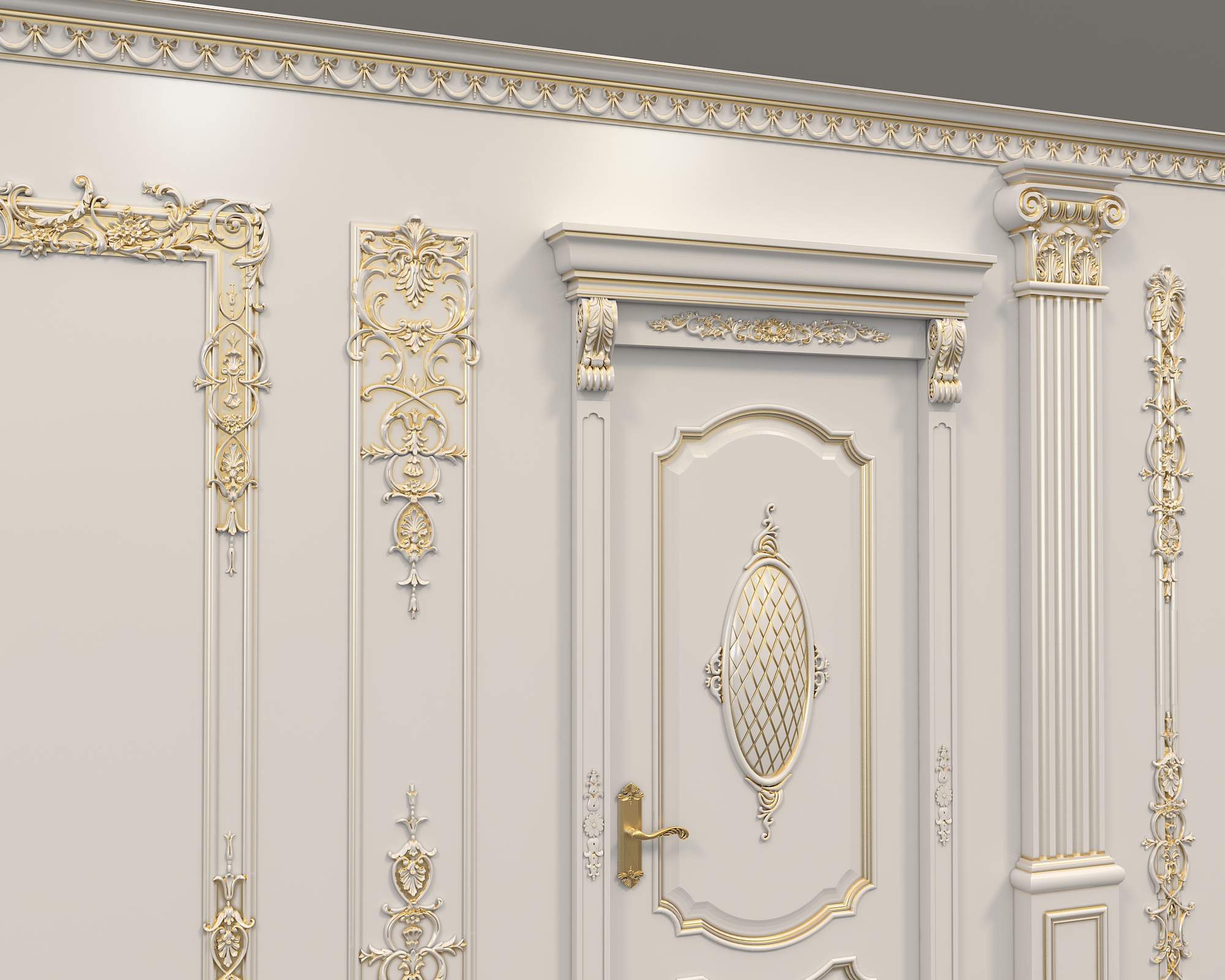 European Style Interior Wall Decoration by nhattuankts 3DOcean