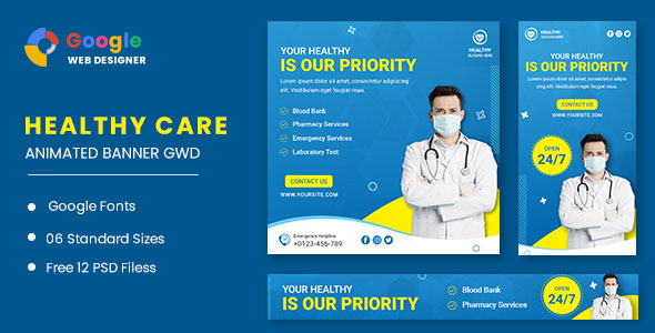 Healthy Care Animated Banner GWD