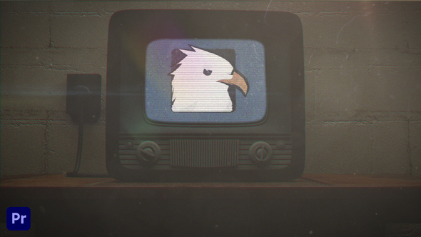 Old TV Glitch Logo Reveal | For Premiere Pro