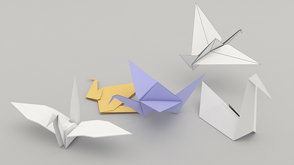 origami Birds - 3Docean 32677633