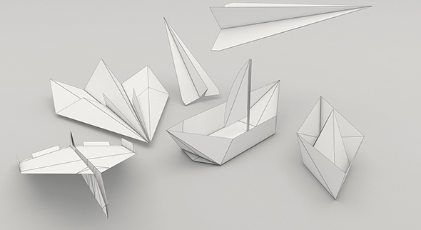 Origami Planes and - 3Docean 32677876