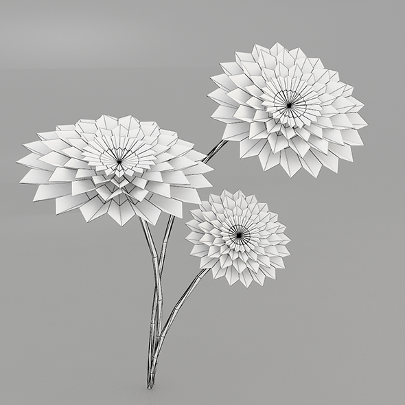 Origami Flower - 3Docean 32678215