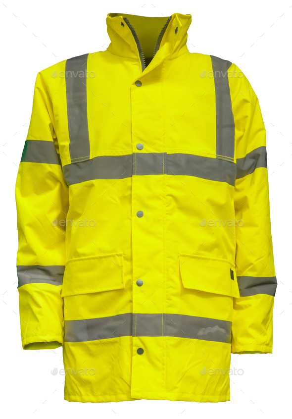 Isolated Yellow Hi-Vis Jacket