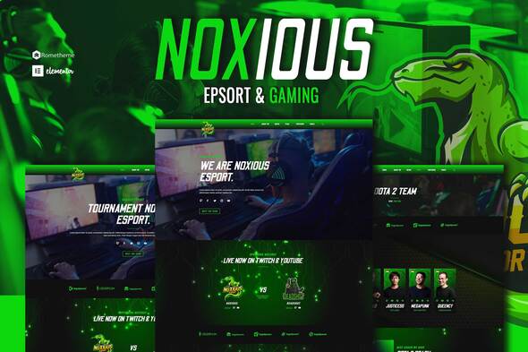 Noxious - EsportGaming - ThemeForest 32686437