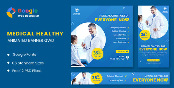 Medical Healthy Care Animated Banner GWD