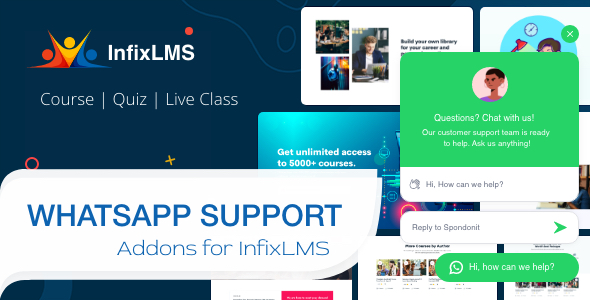 WhatsApp Chat Support - InfixLMS Module